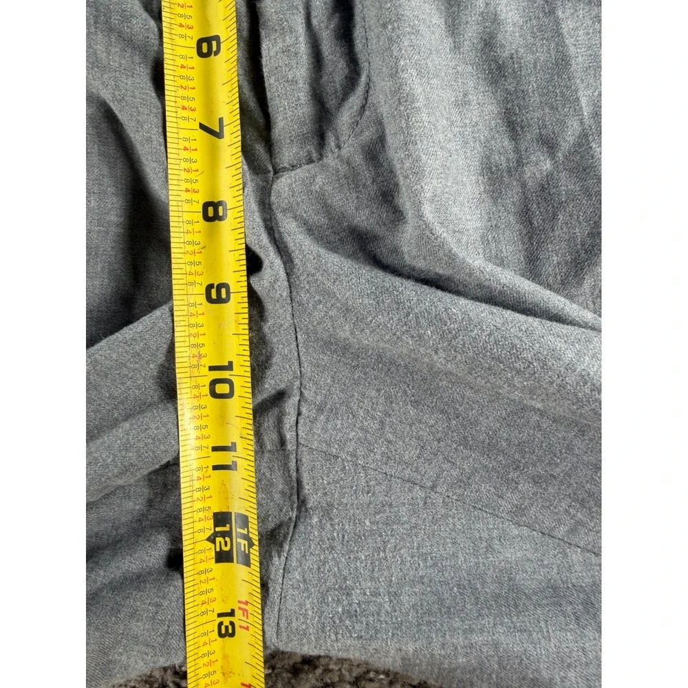 J.Crew Bedford Mens Gray 100% Cotton Flat Front Chino Pants W35 L32 F3996